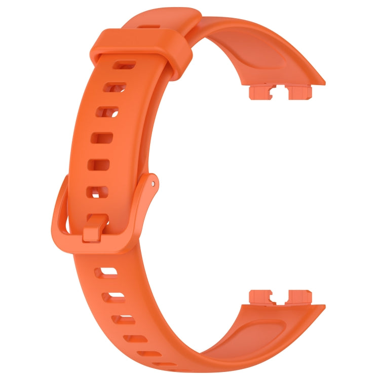 For Huawei Band 9 / 9 NFC Solid Color Colorful Buckle Silicone Watch Band(Orange) - Watch Bands by PMC Jewellery | Online Shopping South Africa | PMC Jewellery