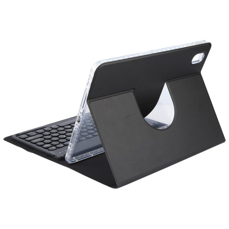 For Huawei MatePad 11 2023 / 2021 Round Button Bluetooth Keyboard Rotatable Holder Leather Case(Black) - Huawei Keyboard by PMC Jewellery | Online Shopping South Africa | PMC Jewellery