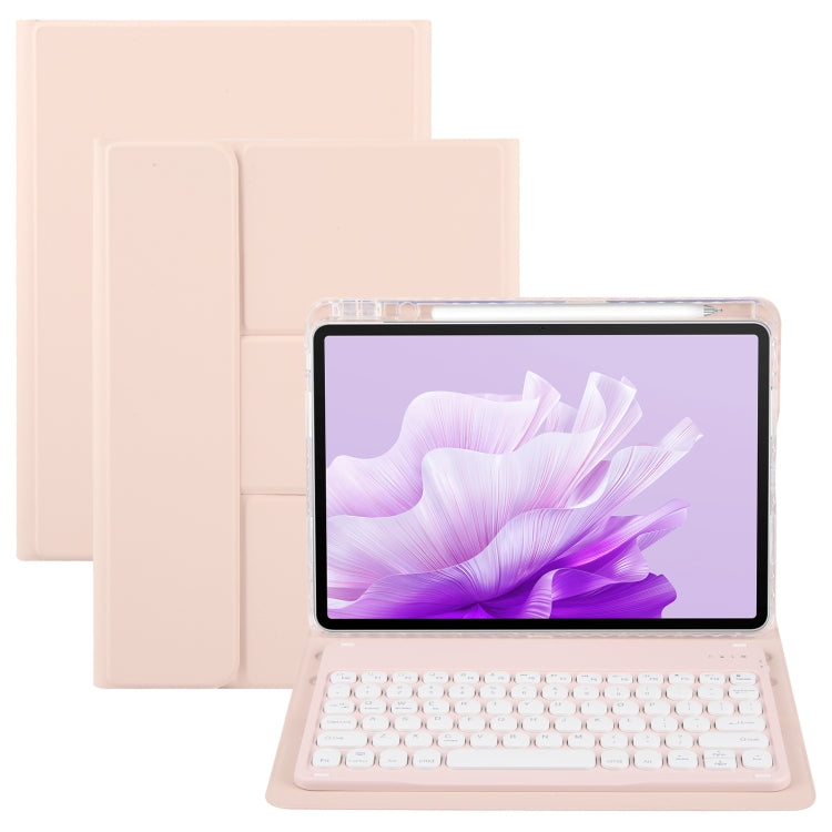 For Huawei MatePad Air 11.5 Round Button Bluetooth Keyboard Rotatable Holder Leather Case(Rose Gold) - free shipping - PMC TechLife - Order now!