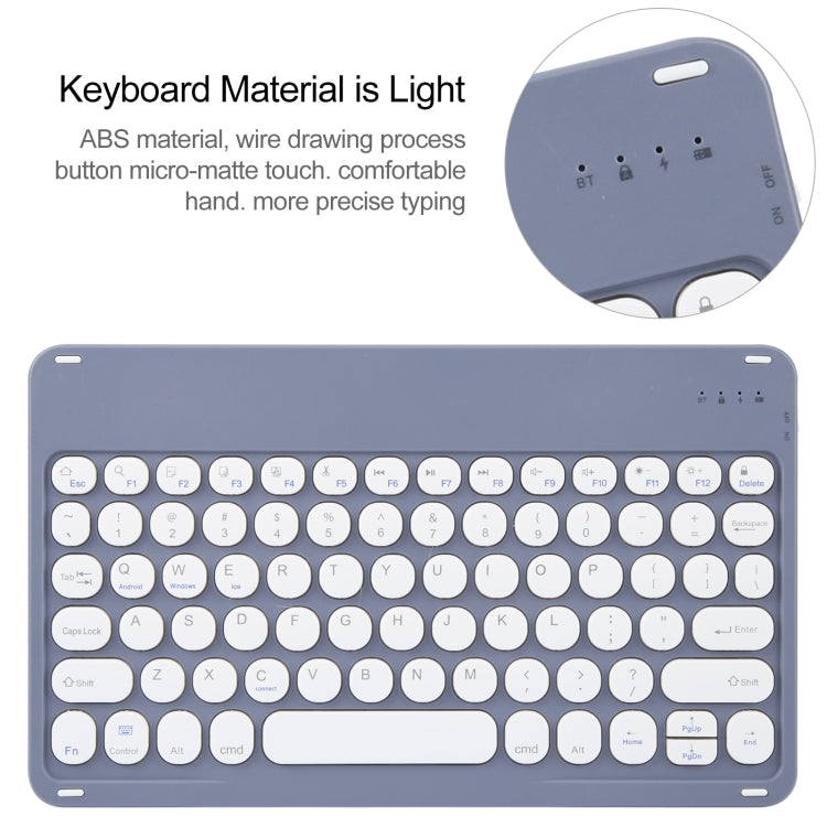 For Huawei MatePad Air 11.5 Round Button Bluetooth Keyboard Rotatable Holder Leather Case(Lavender Purple) - Huawei Keyboard by PMC Jewellery | Online Shopping South Africa | PMC Jewellery