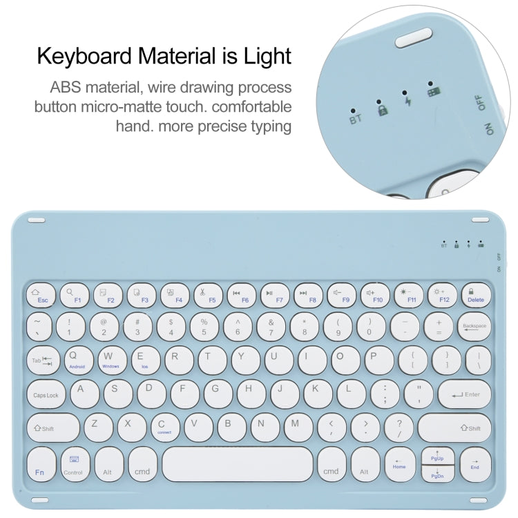 For Huawei MatePad Pro 11 2024 / 2022 Round Button Bluetooth Keyboard Rotatable Holder Leather Case(Sky Blue) - Huawei Keyboard by PMC Jewellery | Online Shopping South Africa | PMC Jewellery