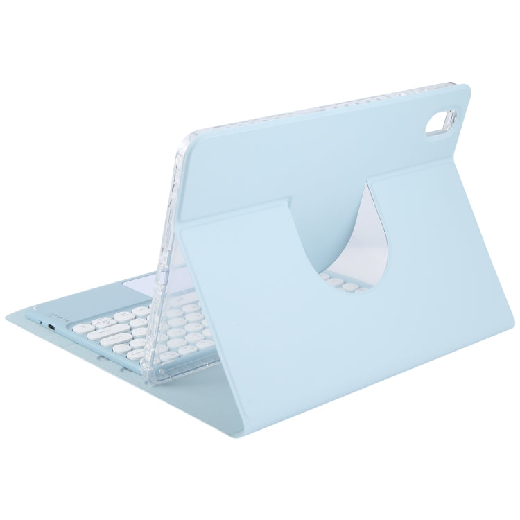 For Huawei MatePad Pro 11 2024 / 2022 Round Button Bluetooth Keyboard Rotatable Holder Leather Case with Touchpad(Sky Blue) - Huawei Keyboard by PMC Jewellery | Online Shopping South Africa | PMC Jewellery