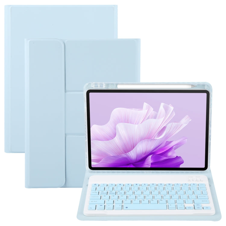 For Huawei MatePad Air 11.5 Square Button Bluetooth Keyboard Rotatable Holder Leather Case(Sky Blue) - Huawei Keyboard by PMC TechLife | Online Shopping South Africa | PMC TechLife