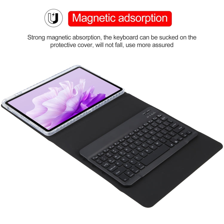 For Huawei MatePad Air 11.5 Square Button Backlight Bluetooth Keyboard Rotatable Holder Leather Case(Black) - Huawei Keyboard by PMC Jewellery | Online Shopping South Africa | PMC Jewellery