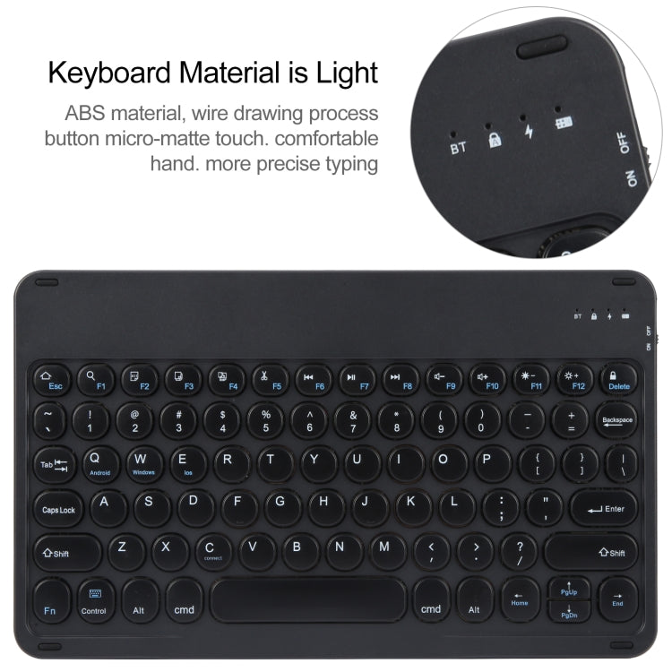 For Xiaomi Pad 6 Round Button Bluetooth Keyboard Rotatable Holder Leather Case(Black) - Others Keyboard by PMC TechLife | Online Shopping South Africa | PMC TechLife