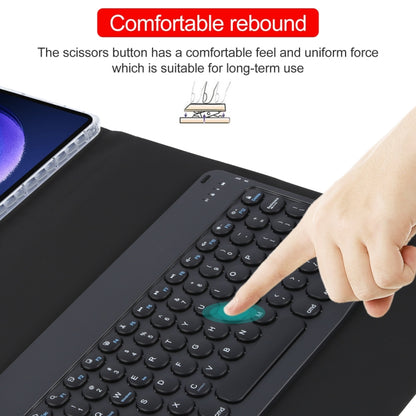 For Xiaomi Pad 6 Round Button Bluetooth Keyboard Rotatable Holder Leather Case(Black) - Others Keyboard by PMC Jewellery | Online Shopping South Africa | PMC Jewellery