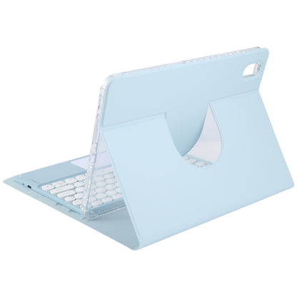 For Xiaomi Pad 6 Round Button Bluetooth Keyboard Rotatable Holder Leather Case with Touchpad(Sky Blue) - Others Keyboard by PMC Jewellery | Online Shopping South Africa | PMC Jewellery