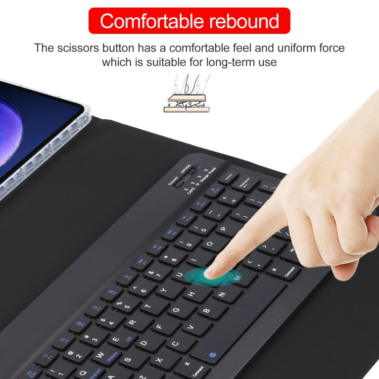 For Xiaomi Pad 6 Square Button Bluetooth Keyboard Rotatable Holder Leather Case(Black) - Others Keyboard by PMC TechLife | Online Shopping South Africa | PMC TechLife
