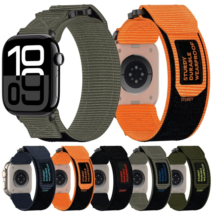 For Apple Watch SE 44mm Nylon Hook And Loop Fastener Watch Band(Grey) - Watch Bands by PMC TechLife | Online Shopping South Africa | PMC TechLife | Buy Now Pay Later Mobicred