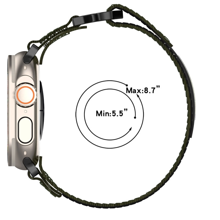 For Apple Watch SE 44mm Nylon Hook And Loop Fastener Watch Band(Grey) - Watch Bands by PMC TechLife | Online Shopping South Africa | PMC TechLife | Buy Now Pay Later Mobicred