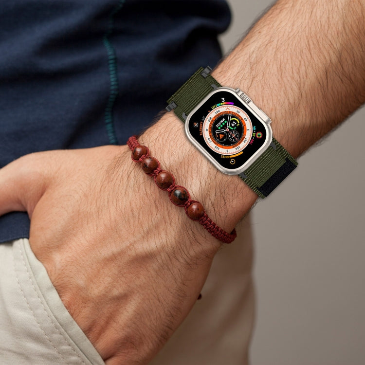 For Apple Watch Series 3 38mm Nylon Hook And Loop Fastener Watch Band(Black) - Watch Bands by PMC TechLife | Online Shopping South Africa | PMC TechLife | Buy Now Pay Later Mobicred
