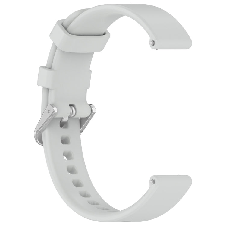 For Garmin Lily 2 14mm Silver Buckle Silicone Watch Band Wristband(Light Grey) - Watch Bands by PMC Jewellery | Online Shopping South Africa | PMC Jewellery