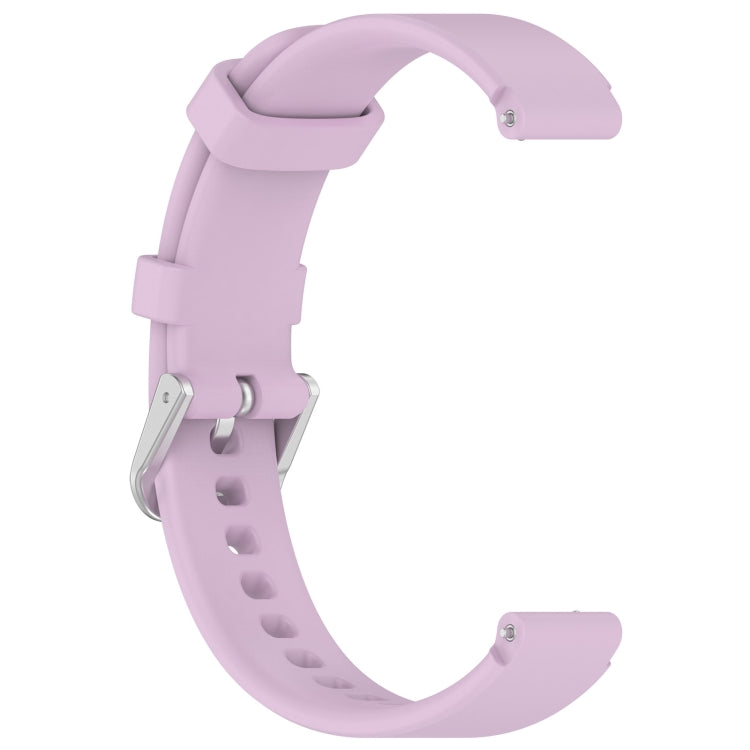 12mm Universal Solid Color Silver Buckle Silicone Watch Band(Purple) - 20mm Bands by PMC Jewellery | Online Shopping South Africa | PMC Jewellery