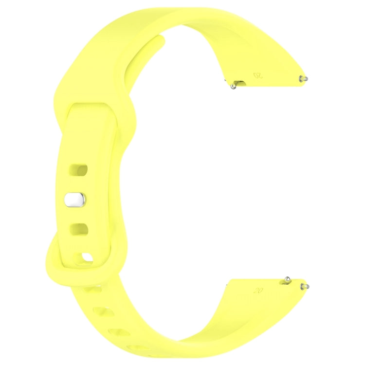 22mm Slim Reverse Buckle Silicone Watch Band(Bright Yellow) - 22mm Bands by PMC Jewellery | Online Shopping South Africa | PMC Jewellery