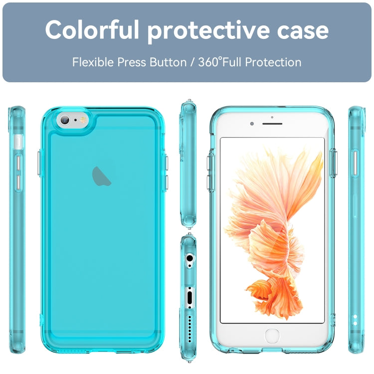 For iPhone 6s Plus Candy Series TPU Phone Case(Transparent Blue) - More iPhone Cases by PMC Jewellery | Online Shopping South Africa | PMC Jewellery