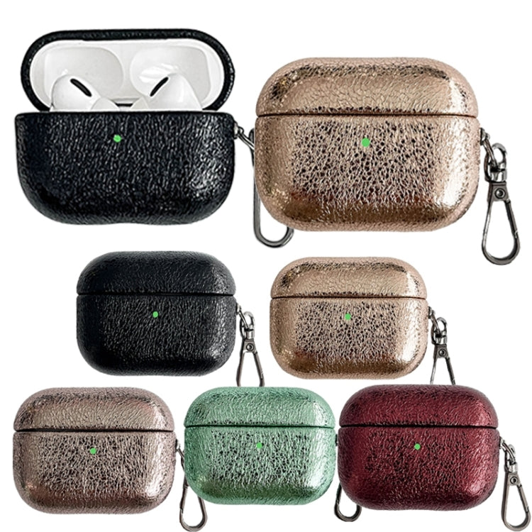 For AirPods 3 Burst Leather Texture Bluetooth Earphone Protective Case(Green) - For AirPods 3 by PMC Jewellery | Online Shopping South Africa | PMC Jewellery | Buy Now Pay Later Mobicred