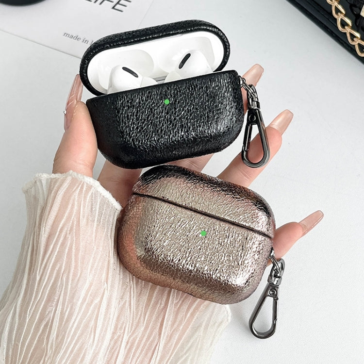 For AirPods 3 Burst Leather Texture Bluetooth Earphone Protective Case(Rose Gold) - For AirPods 3 by PMC Jewellery | Online Shopping South Africa | PMC Jewellery | Buy Now Pay Later Mobicred