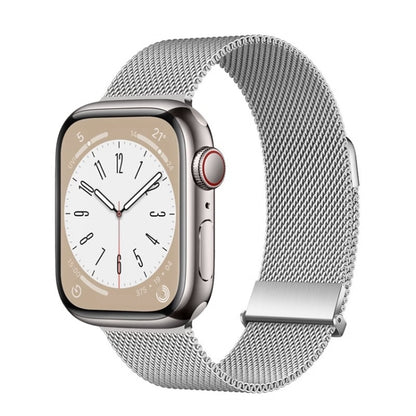 For Apple Watch Series 6 44mm ZGA Milanese Magnetic Metal Watch Band(Silver) - Watch Bands by ZGA | Online Shopping South Africa | PMC Jewellery