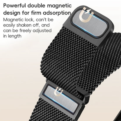 For Apple Watch Series 6 44mm ZGA Milanese Magnetic Metal Watch Band(Black) - Watch Bands by ZGA | Online Shopping South Africa | PMC Jewellery