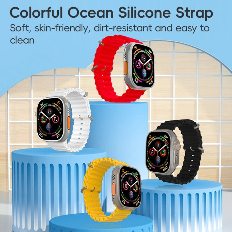 For Apple Watch Series 2 42mm ZGA Ocean Silicone Watch Band(White) - free shipping - PMC TechLife - Order now!