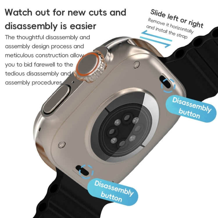For Apple Watch 42mm ZGA Ocean Silicone Watch Band(White) - Watch Bands by ZGA | Online Shopping South Africa | PMC TechLife | Buy Now Pay Later Mobicred