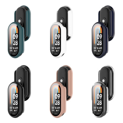 For Xiaomi Mi Band 8 PC + Tempered Film Integrated Protective Watch Case(Black) - Watch Cases by PMC Jewellery | Online Shopping South Africa | PMC Jewellery