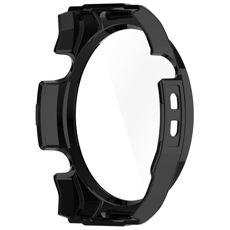 For Xiaomi Haylou Watch R8 PC + Tempered Film Integrated Watch Protective Case(Black) - Watch Cases by PMC Jewellery | Online Shopping South Africa | PMC Jewellery