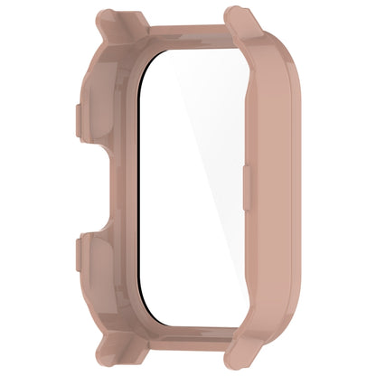 For Xiaomi Haylou Watch 2 LS02 PC + Tempered Film Integrated Watch Protective Case(Pink) - Watch Cases by PMC Jewellery | Online Shopping South Africa | PMC Jewellery