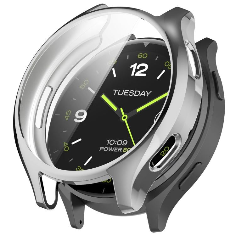 For Xiaomi Watch 2 Full Coverage TPU Electroplated Watch Protective Case(Silver) - Watch Cases by PMC TechLife | Online Shopping South Africa | PMC TechLife