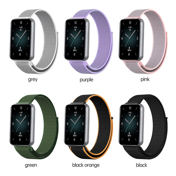 For Honor Band 9 Woven Nylon Loop Watch Band(Pinkish) - Watch Bands by PMC TechLife | Online Shopping South Africa | PMC TechLife