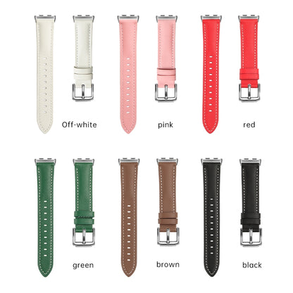 For Honor Band 9 Genuine Leather Watch Band(Pink) - Watch Bands by PMC Jewellery | Online Shopping South Africa | PMC Jewellery