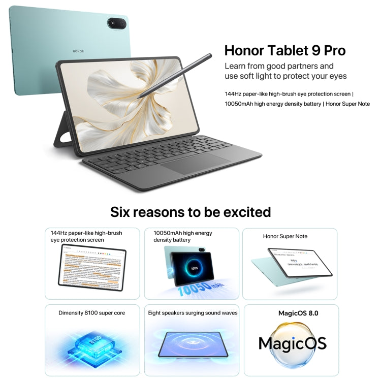 Honor Pad 9 Pro 12.1 inch WiFi, 8GB+256GB, MagicOS 8.0 Dimensity 8100 Octa Core, Not Support Google Play(Grey) - Huawei by Huawei | Online Shopping South Africa | PMC Jewellery