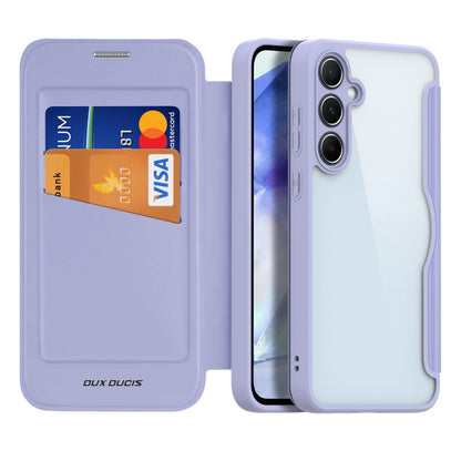 For Samsung Galaxy A55 5G DUX DUCIS Skin X Pro Series PC + TPU Phone Leather Case(Purple) - Galaxy Phone Cases by DUX DUCIS | Online Shopping South Africa | PMC Jewellery | Buy Now Pay Later Mobicred