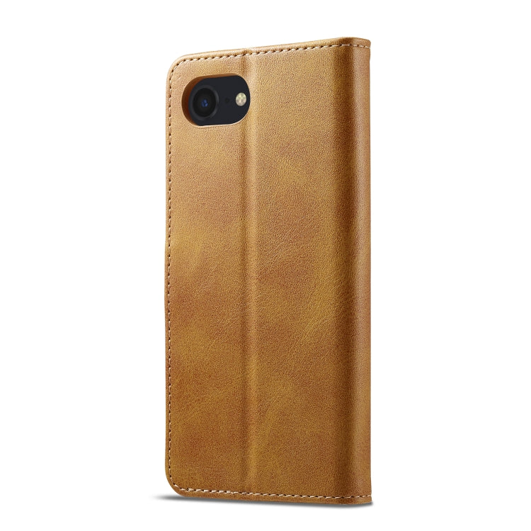 LC.IMEEKE Calf Texture Horizontal Flip Leather Case For iPhone 16e(Yellow) - iPhone 16e Cases by LC.IMEEKE | Online Shopping South Africa | PMC Jewellery | Buy Now Pay Later Mobicred