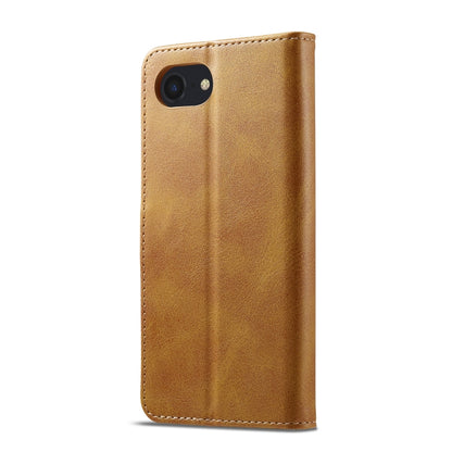 LC.IMEEKE Calf Texture Horizontal Flip Leather Case For iPhone 16e(Yellow) - iPhone 16e Cases by LC.IMEEKE | Online Shopping South Africa | PMC Jewellery | Buy Now Pay Later Mobicred