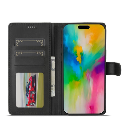 LC.IMEEKE Calf Texture Horizontal Flip Leather Case For iPhone 16 Pro Max(Black) - iPhone 16 Pro Max Cases by LC.IMEEKE | Online Shopping South Africa | PMC Jewellery | Buy Now Pay Later Mobicred