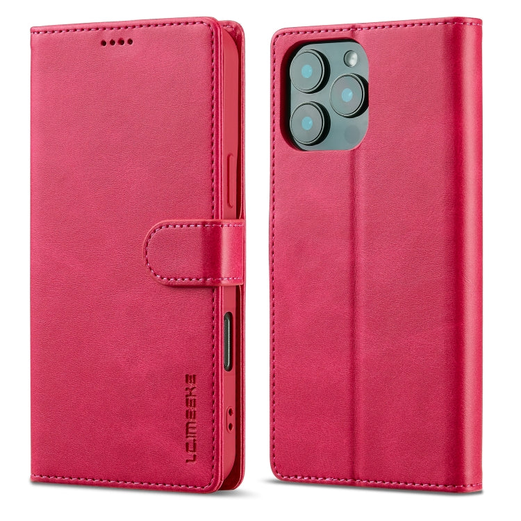 LC.IMEEKE Calf Texture Horizontal Flip Leather Case For iPhone 16 Pro Max(Red) - iPhone 16 Pro Max Cases by LC.IMEEKE | Online Shopping South Africa | PMC Jewellery | Buy Now Pay Later Mobicred