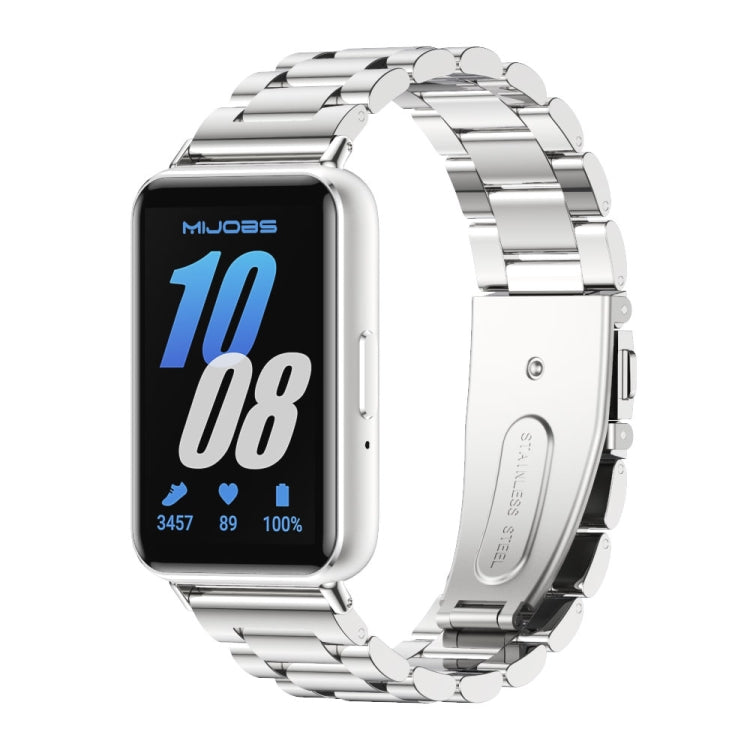 For Samsung Galaxy Fit 3 Mijobs Three-Beads Metal Watch Band(Silver) - free shipping - PMc TechLife - Order now!