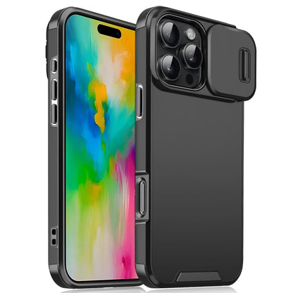 For iPhone 16 Pro Max Sliding Camshield TPU + PC Phone Case(Black) - iPhone 16 Pro Max Cases by PMC Jewellery | Online Shopping South Africa | PMC Jewellery | Buy Now Pay Later Mobicred