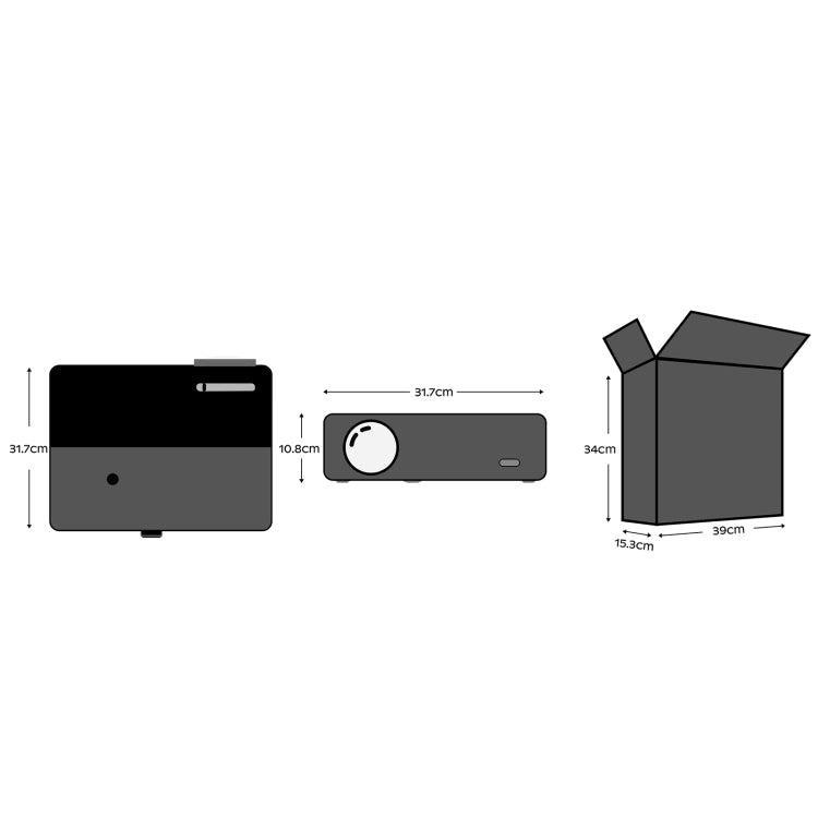 D4000 Android 9.0 1080P HD Home Portable LED Projector(US Plug) - LED Projector by PMC TechLife | Online Shopping South Africa | PMC TechLife | Buy Now Pay Later Mobicred