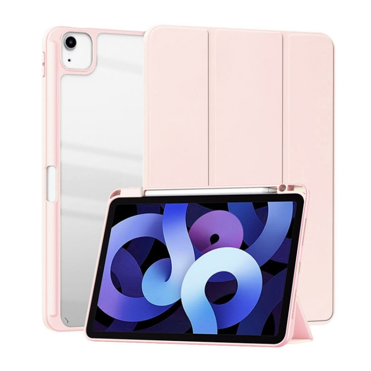 For iPad Air 10.9 2022 / 2020 ZGA Tri-Fold Voltage Smart Leather Tablet Case(Pink) - free shipping - PMc TechLife - Order now!