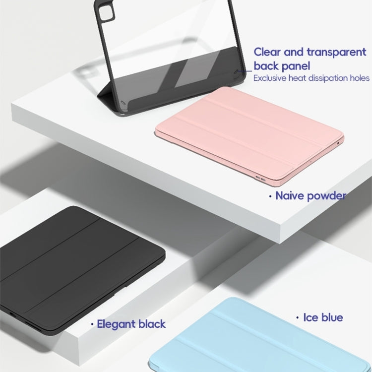For iPad Pro 12.9 2022/2021/2020 ZGA Tri-Fold Voltage Smart Leather Tablet Case(Black) - free shipping - PMc TechLife - Order now!