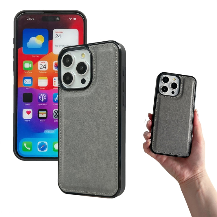 For iPhone 16 Pro Max Multifunctional Seven Cards Wallet Leather Phone Case(Grey) - iPhone 16 Pro Max Cases by PMC Jewellery | Online Shopping South Africa | PMC Jewellery | Buy Now Pay Later Mobicred