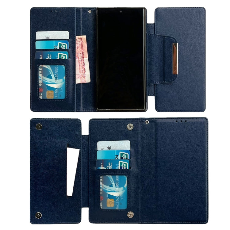 For Samsung Galaxy S24 Ultra 5G Multifunctional 7-Card Wallet Leather Phone Case(Royal Blue) - Galaxy S24 Ultra 5G Cases by PMC Jewellery | Online Shopping South Africa | PMC Jewellery | Buy Now Pay Later Mobicred