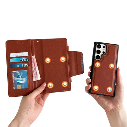 For Samsung Galaxy S24 Ultra 5G Multifunctional 7-Card Wallet Leather Phone Case(Brown) - Galaxy S24 Ultra 5G Cases by PMC Jewellery | Online Shopping South Africa | PMC Jewellery | Buy Now Pay Later Mobicred