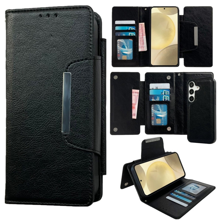 For Samsung Galaxy S24 5G Multifunctional 7-Card Wallet Leather Phone Case(Black) - Galaxy S24 5G Cases by PMC Jewellery | Online Shopping South Africa | PMC Jewellery | Buy Now Pay Later Mobicred