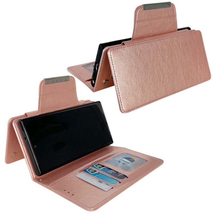 For Samsung Galaxy S24 5G Multifunctional 7-Card Wallet Leather Phone Case(Rose Gold) - Galaxy S24 5G Cases by PMC Jewellery | Online Shopping South Africa | PMC Jewellery | Buy Now Pay Later Mobicred