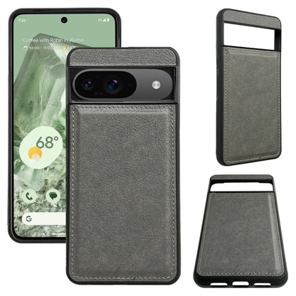 For Google Pixel 9 / Pixel 9 Pro Cowhide Texture Back Cover Phone Case(Grey) - Google Cases by PMC Jewellery | Online Shopping South Africa | PMC Jewellery | Buy Now Pay Later Mobicred