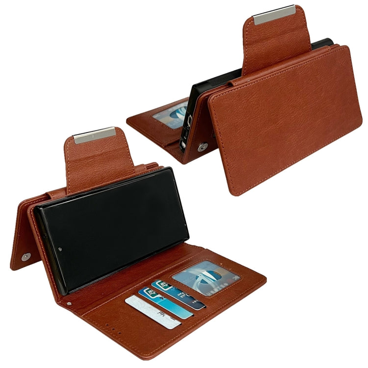 For Google Pixel 8a Multifunctional 7-Card Wallet Leather Phone Case(Brown) - Google Cases by PMC TechLife | Online Shopping South Africa | PMC TechLife | Buy Now Pay Later Mobicred