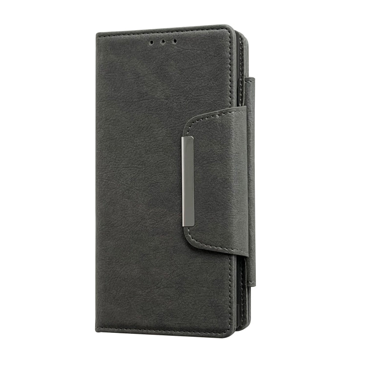 For Google Pixel 6 Pro Multifunctional 7-Card Wallet Leather Phone Case(Grey) - Google Cases by PMC TechLife | Online Shopping South Africa | PMC TechLife | Buy Now Pay Later Mobicred
